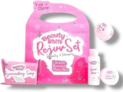 Beauty White Rejuv Set Pink – Soap, Toner, and Sunscreen Facial Kit UAE