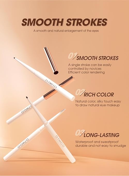O.TWO.O White Delicate Waterproof Eyeliner – Smudge-Proof Eye Makeup in UAE