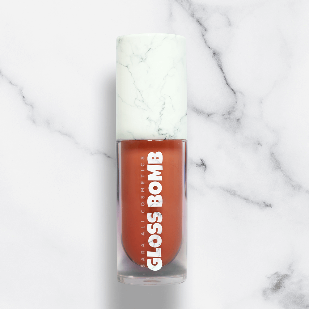 Sara Ali Cosmetics maple gloss bomb