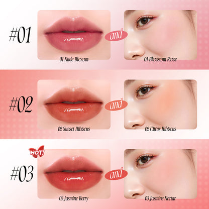 O.TWO.O Jelly Set – Hydrating Glossy Lip & Cheek Jelly Makeup UAE