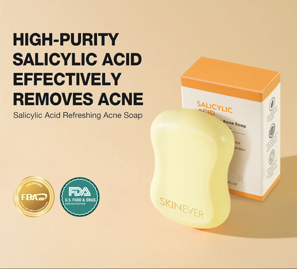 SKINEVER Salicylic Acid Refreshing Acne Soap – Anti-Acne & Oil Control Cleanser UAE