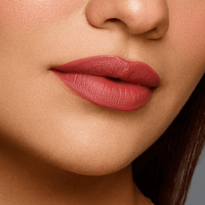 Sara Ali Cosmetics Gemini chestnut rose lipstick