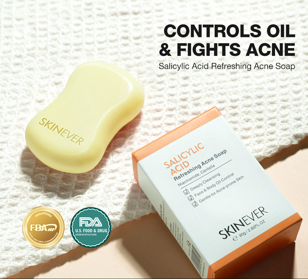 SKINEVER Salicylic Acid Refreshing Acne Soap – Anti-Acne & Oil Control Cleanser UAE