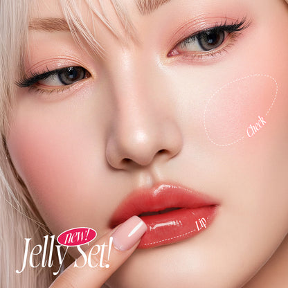 O.TWO.O Jelly Set – Hydrating Glossy Lip & Cheek Jelly Makeup UAE