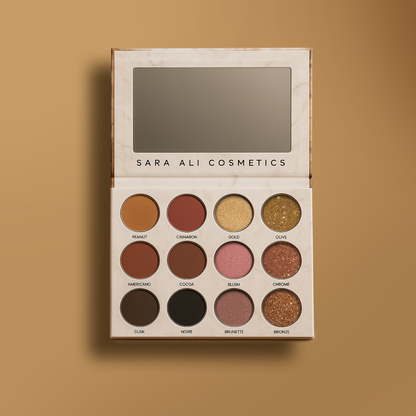 Sara Ali Cosmetics brown glazed eyeshadow