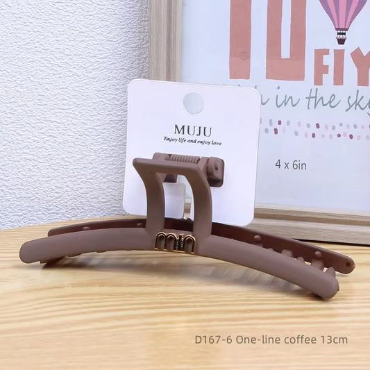 MUJU Matte Textured Hair Claw Slim Type MIX Color – Non Slip Strong Hold Slim Hair Clips UAE