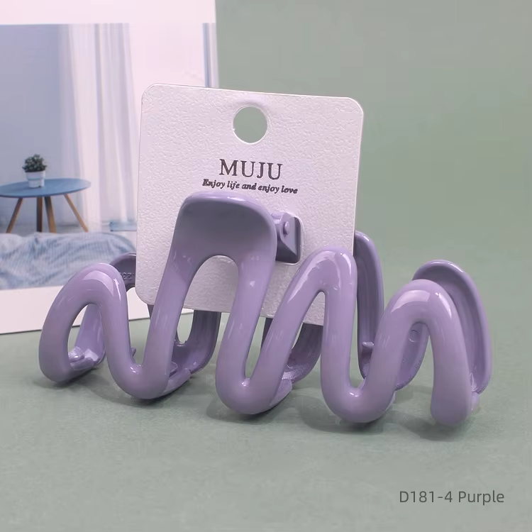 MUJU Matte Textured Hair Claw Blue Color – Non Slip Strong Hold Hair Clip UAE