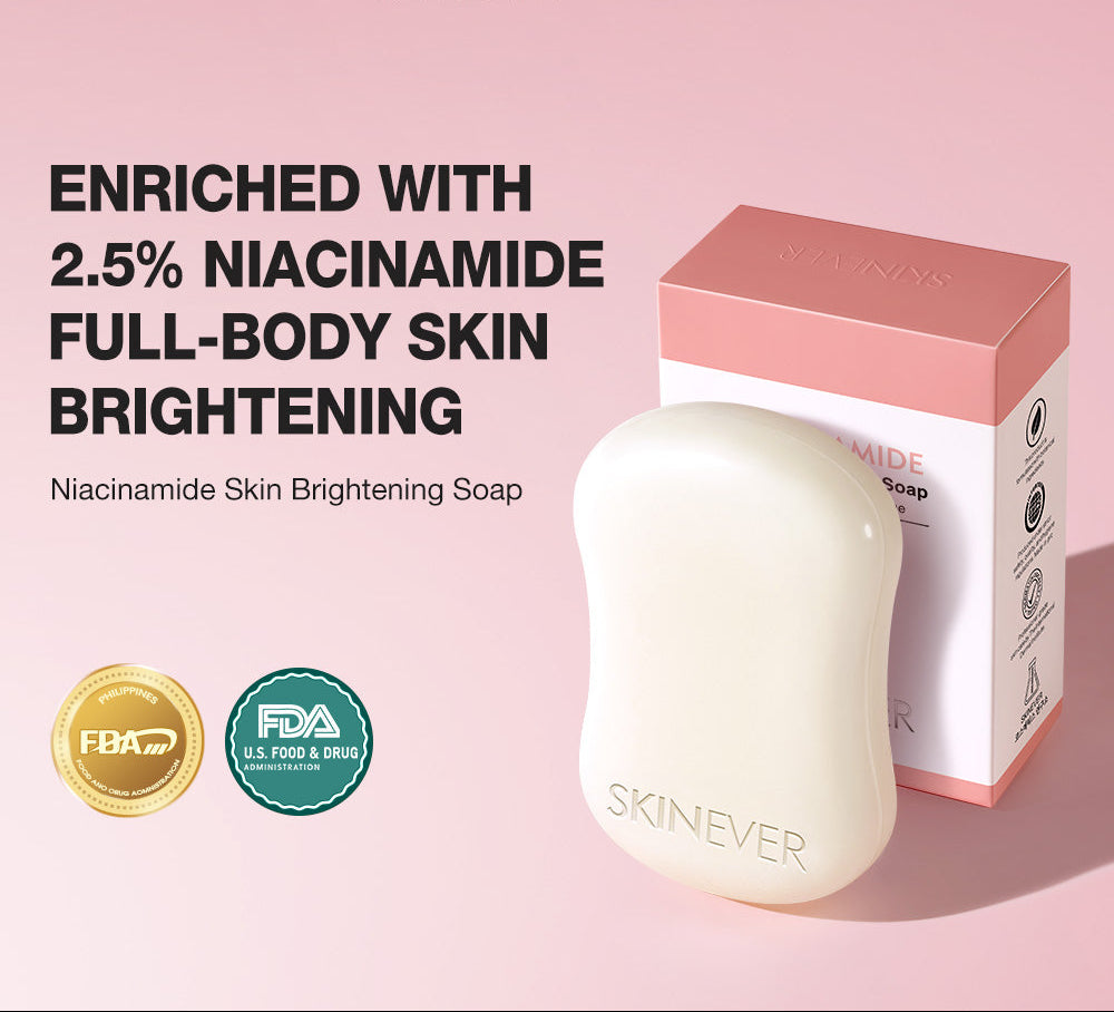SKINEVER Niacinamide Skin Brightening Cleansing Soap – Whitening & Acne Control Soap UAE