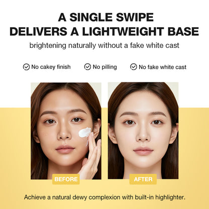 SKINEVER Vitamin C Brightening Tone-Up Cream – Instant Glow, Dark Spot Correcting & Hydrating Moisturizer | UAE