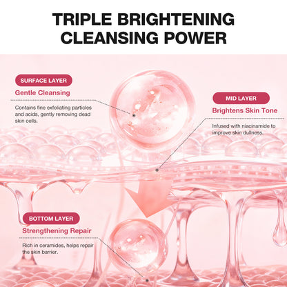 SKINEVER Niacinamide Brightening Deep Clean Scrub Cleanser – Exfoliating & Pore Refining Face Wash UAE