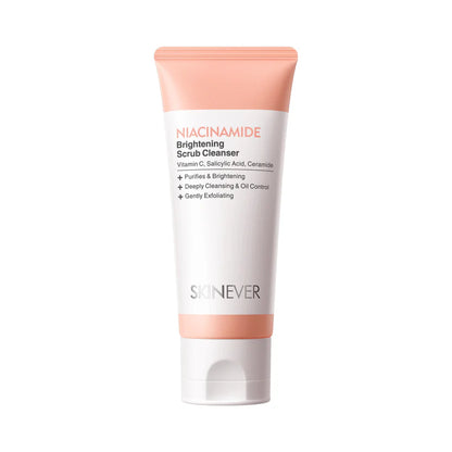 SKINEVER Niacinamide Brightening Deep Clean Scrub Cleanser – Exfoliating & Pore Refining Face Wash UAE